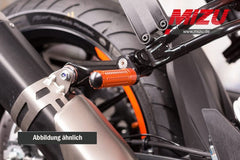 Mizu Flex Race passenger's footpeg, including ABE, Black/Orange | 409SO2220045