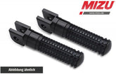 Mizu Race driver's footpeg, including ABE, Black/Black | 409SS1110002