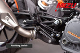 Mizu Race driver's footpeg, including ABE, Black/Black | 409SS1110033