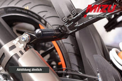 Mizu Race passenger's footpeg, including ABE, Black/Black | 409SS1120013