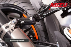 Mizu Flex Race passenger's footpeg, including ABE, Black/Black | 409SS2220045