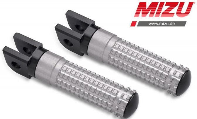 Mizu Race driver's footpeg, including ABE, Black/Silver | 409ST1110017