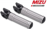 Mizu Race driver's footpeg, including ABE, Black/Silver | 409ST1110020