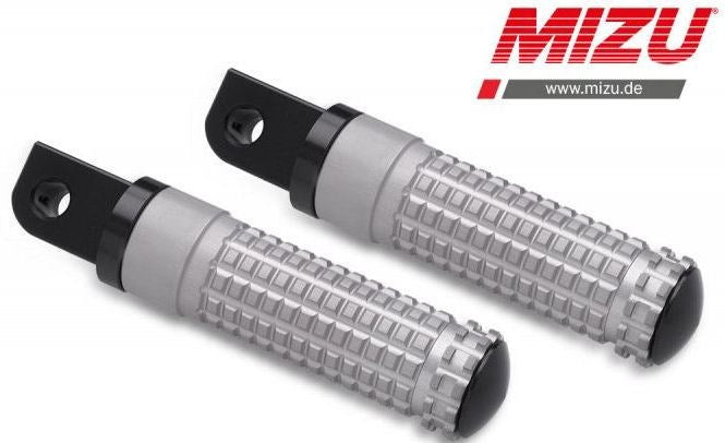 Mizu Race passenger's footpeg, including ABE, Black/Silver | 409ST1120005