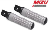 Mizu Race passenger's footpeg, including ABE, Black/Silver | 409ST1120006