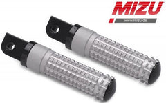 Mizu Race passenger's footpeg, including ABE, Black/Silver | 409ST1120008