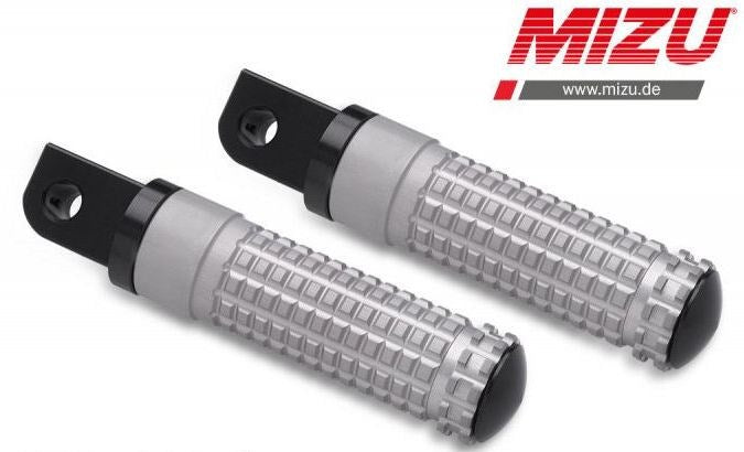Mizu Race passenger's footpeg, including ABE, Black/Silver | 409ST1120009