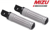 Mizu Race passenger's footpeg, including ABE, Black/Silver | 409ST1120011