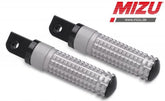 Mizu Race passenger's footpeg, including ABE, Black/Silver | 409ST1120015