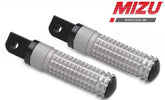 Mizu Race passenger's footpeg, including ABE, Black/Silver | 409ST1120017