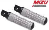 Mizu Race passenger's footpeg, including ABE, Black/Silver | 409ST1120018