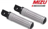 Mizu Race passenger's footpeg, including ABE, Black/Silver | 409ST1120021