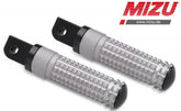 Mizu Race passenger's footpeg, including ABE, Black/Silver | 409ST1120022