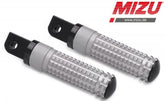 Mizu Race passenger's footpeg, including ABE, Black/Silver | 409ST1120023