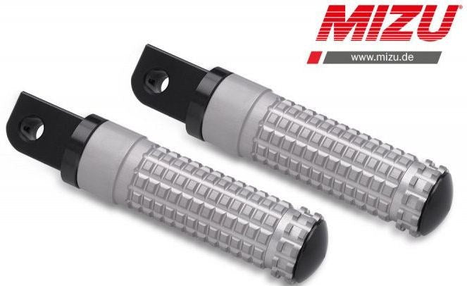 Mizu Race passenger's footpeg, including ABE, Black/Silver | 409ST1120033
