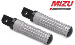 Mizu Race passenger's footpeg, including ABE, Black/Silver | 409ST1120034