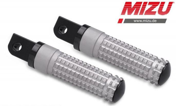 Mizu Race passenger's footpeg, including ABE, Black/Silver | 409ST1120035