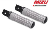 Mizu Race passenger's footpeg, including ABE, Black/Silver | 409ST1120035
