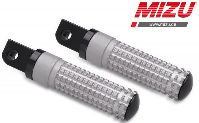 Mizu Race passenger's footpeg, including ABE, Black/Silver | 409ST1120044