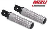 Mizu Race passenger's footpeg, including ABE, Black/Silver | 409ST1120046