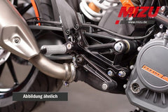 Mizu Flex Race driver's footpeg, including ABE, Black/Silver | 409ST2210015