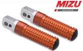 Mizu Race passenger's footpeg, including ABE, Silver/Orange | 409TO1120021