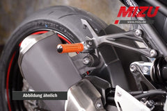 Mizu Race passenger's footpeg, including ABE, Silver/Orange | 409TO1120035