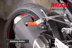 Mizu Flex Race passenger's footpeg, including ABE, Silver/Orange | 409TO3320010