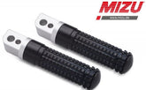 Mizu Race passenger's footpeg, including ABE, Silver/Black | 409TS1120022