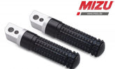 Mizu Race passenger's footpeg, including ABE, Silver/Black | 409TS1120037
