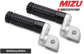 Mizu Flex Race driver's footpeg, including ABE, Silver/Black | 409TS2210011
