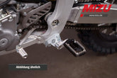 Mizu Dirt Bike driver's footpeg, Silver/Black | 409TS3330025