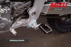 Mizu Dirt Bike driver's footpeg, Silver/Black | 409TS3330025
