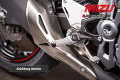 Mizu Race driver's footpeg, including ABE, Silver/Silver | 409TT1110012