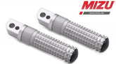 Mizu Race passenger's footpeg, including ABE, Silver/Silver | 409TT1120032