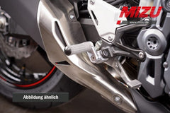 Mizu Flex Race driver's footpeg, including ABE, Silver/Silver | 409TT3310018