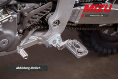 Mizu Dirt Bike driver's footpeg, Silver/Black | 409TT3330025