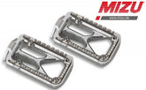 Mizu Dirt Bike driver's footpeg, Silver/Black | 409TT3330025