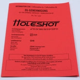 Mizu Part certificate for Holeshot exhaust system | 999911
