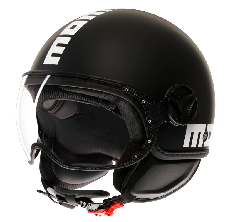MOMO DESIGN HELMET FGTR CLASSIC MOMODESIGN E2206, MONO MATT BLACK/WHITE | 21184A7001001