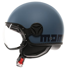 MOMO DESIGN HELMET FGTR CLASSIC MOMODESIGN E2206, MONO MATT DUSTY BLUE/BLUE | 21184A7001006