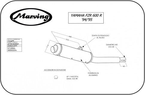 MARVING CYLINDRICAL Ø 114 SINGLE - BLACK + ALUMINIUM | Y/2139/NC