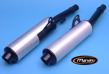 MARVING CYLINDRICAL Ø 100 COUPLE - BLACK + ALUMINIUM | K/2156/NC