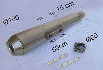 MARVING Ø 32-35-38 RACING STEEL SINGLE - STAINLESS STEEL | RS/38/IX