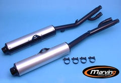 MARVING CYLINDRICAL Ø 100 COUPLE - BLACK + ALUMINIUM | S/2112/NC