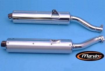 MARVING CYLINDRICAL Ø 100 COUPLE - CHROMIUM + ALUMINIUM | Y/2151/BC