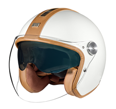 NEXX Garage Helmet X.G30 GROOVY WHITE, CAMEL, Size: XS | 01G3000428111