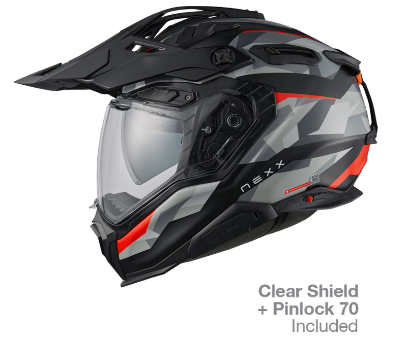 NEXX Adventure Helmet X.WED3 TRAILMANIA GREY.RED MT, Size: XXS | 01XE301418897