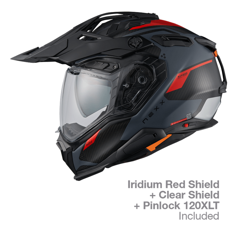 NEXX Adventure Helmet X.WED3 KEYO GREY.RED MT, Size: XXS | 01XE323417897