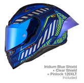NEXX Race Helmet X.R3R OUT BRAKE INDIGO BLUE, Size: XXS | 01XR303412861
